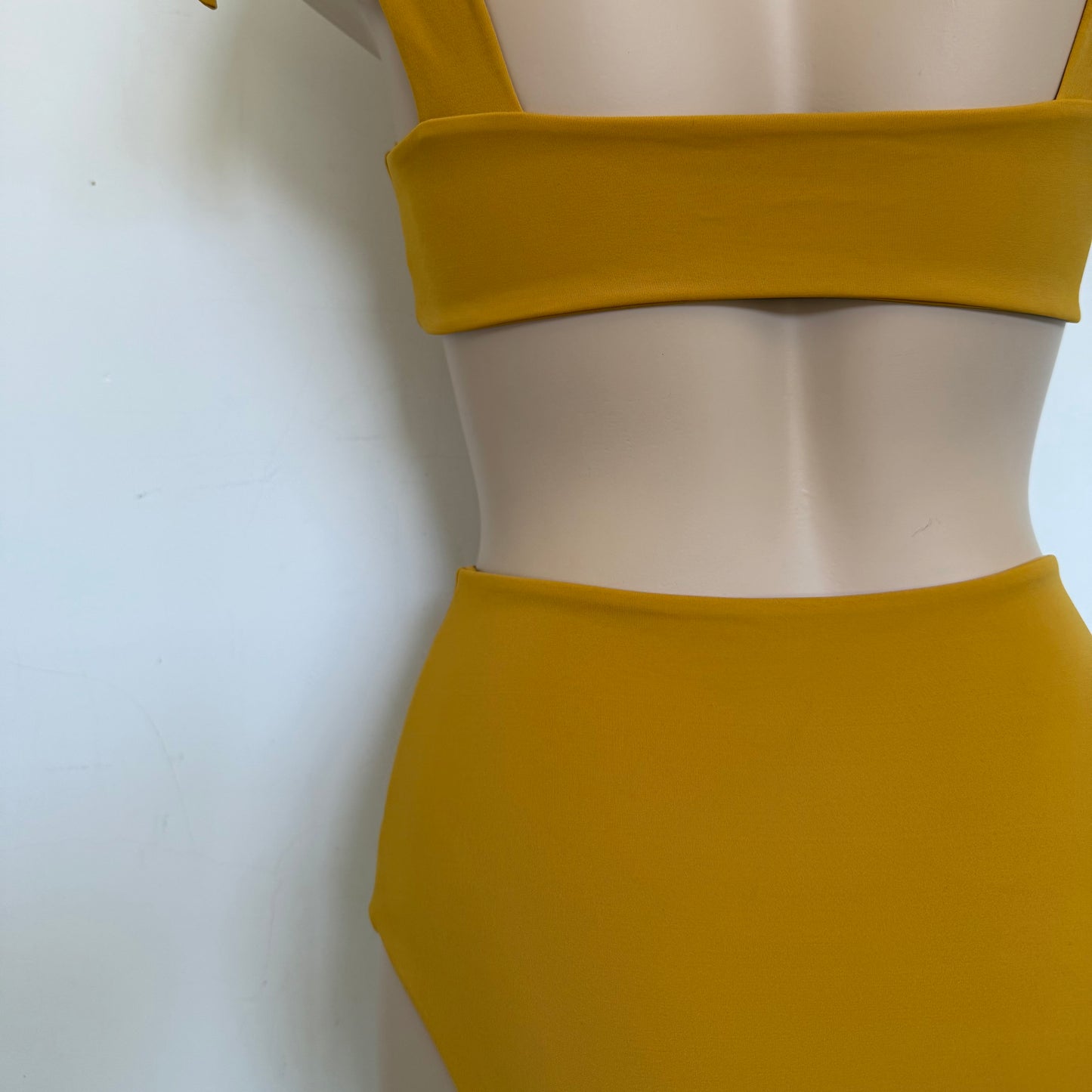 Bikini Bottoms Full Coverage High Waisted - Yellow