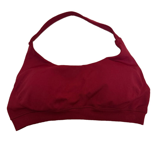 SEAMLESS HALTER CROP - DEEP RED