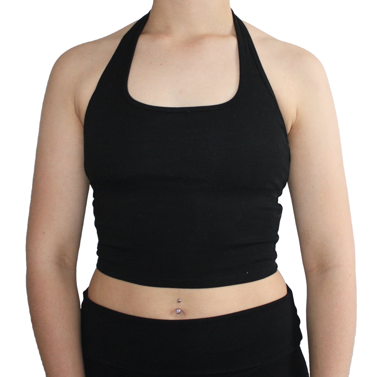Comfort Halter Singlet - Black