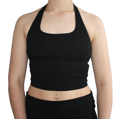 Comfort Halter Singlet - Black