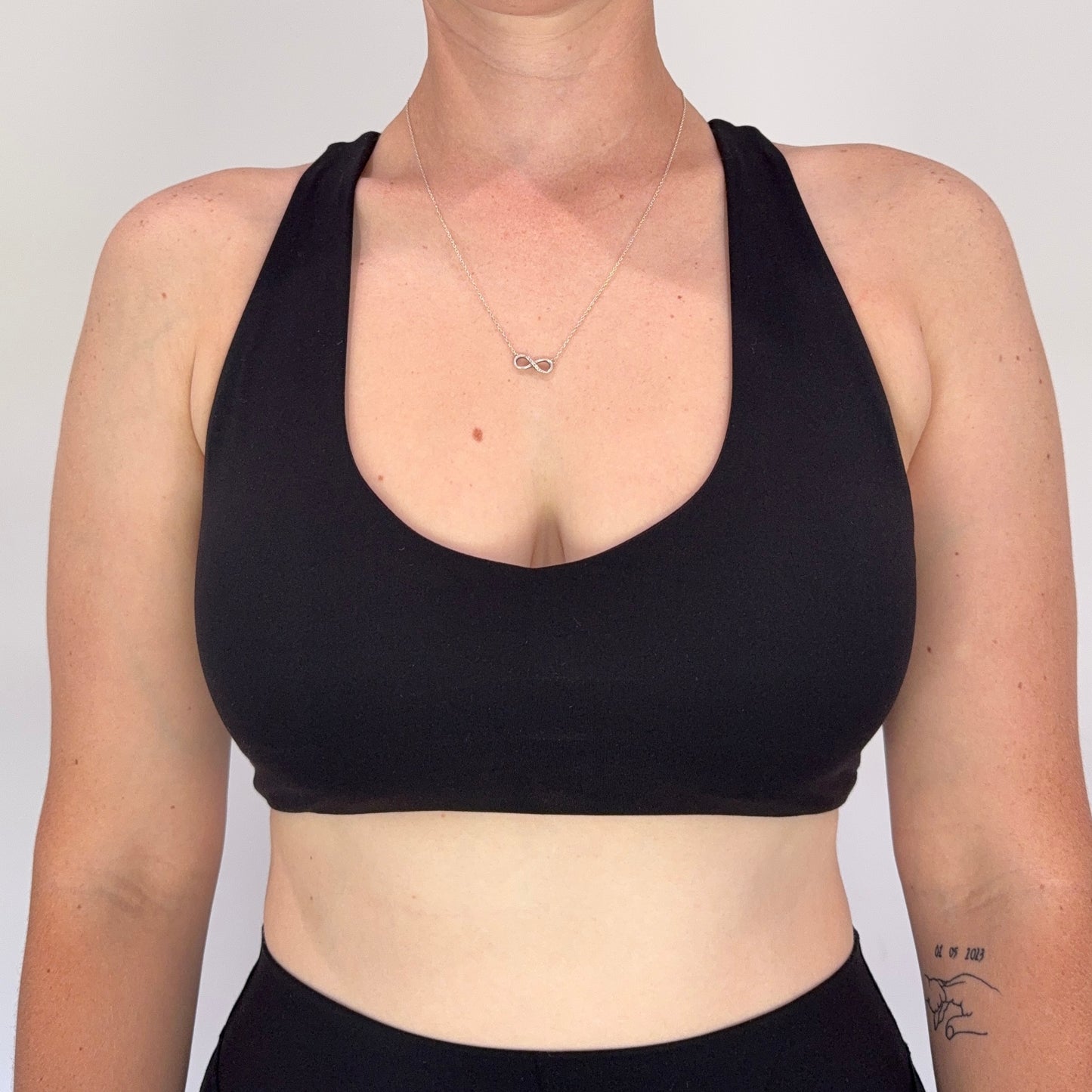 Luxe Racer Back Crop - Black