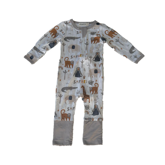KIDS BAMBOO GROWSUIT - SAFARI
